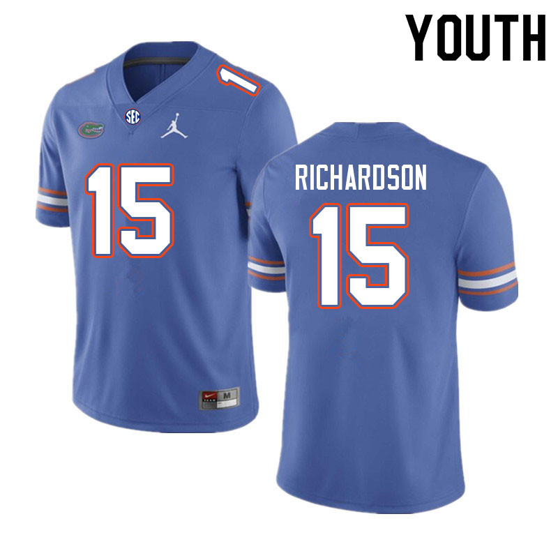 Youth #15 Anthony Richardson Florida Gators College Football Jerseys Sale-Royal - Click Image to Close